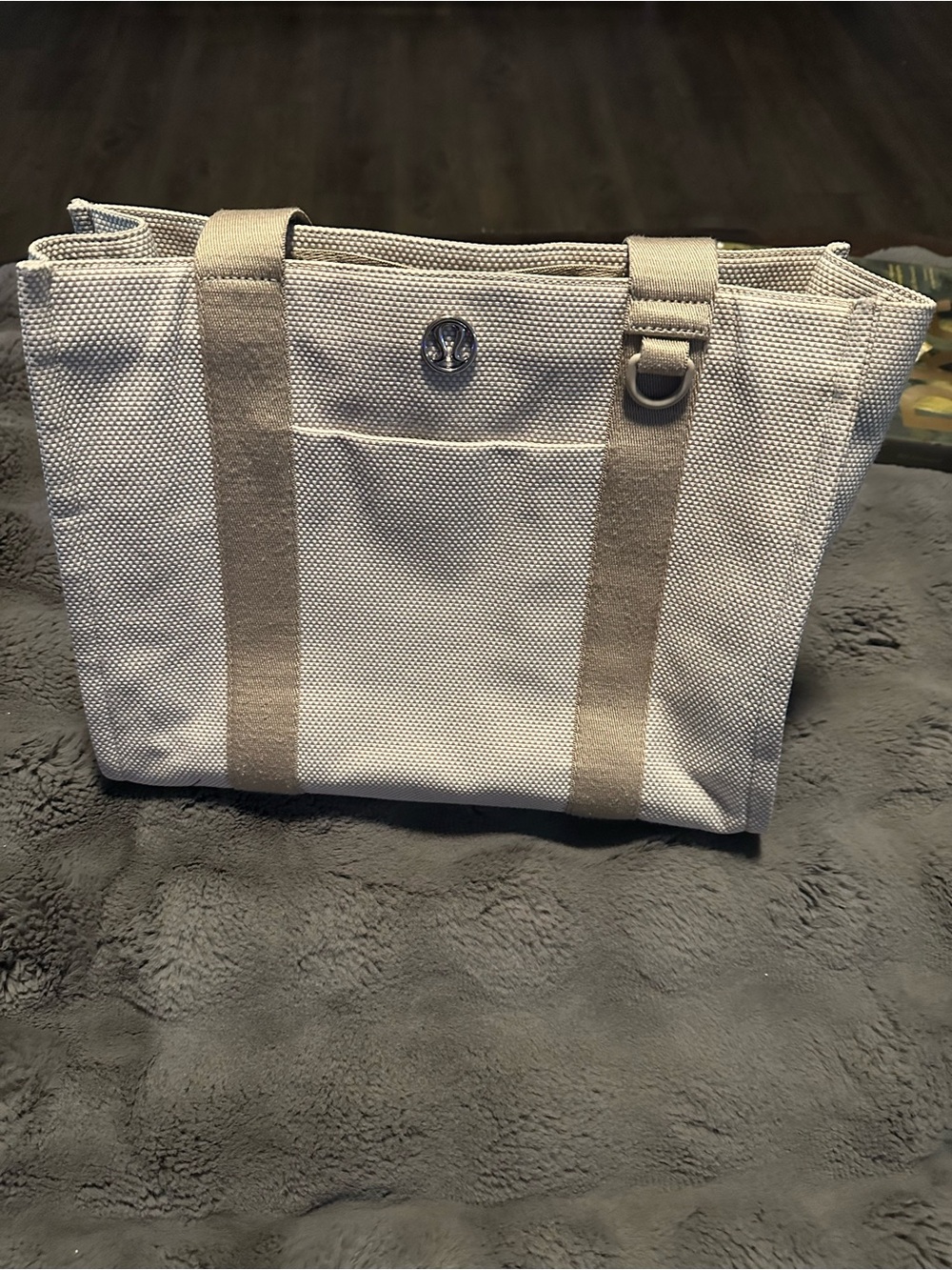 lululemon athletica White and Tan Canvas Tote - Picture 2 of 8